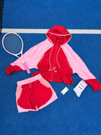 Red Windbreaker Set
