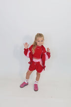 Red Windbreaker Set
